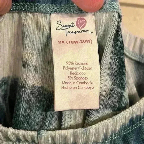 Secret Treasures Tie-Dye Knit Cami Sleep Set Size 2x - Picture 6 of 7